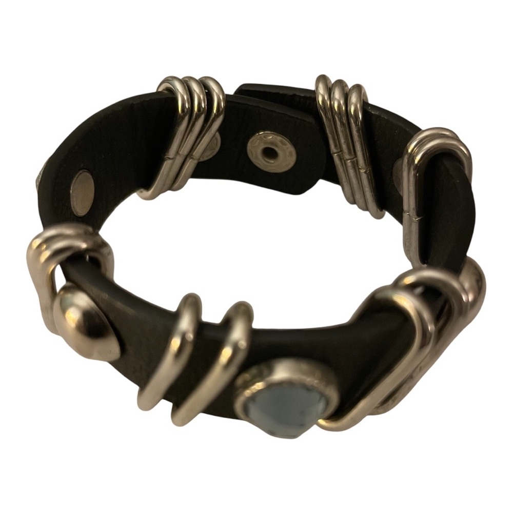 Yik Fung Black and Silver Studded Bracelet